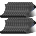 thumbnail image 1 of Smilooen 12 Pairs Mens Ankle Socks Athletic Running Men's Socks Value Pack, Gray, 1 of 7
