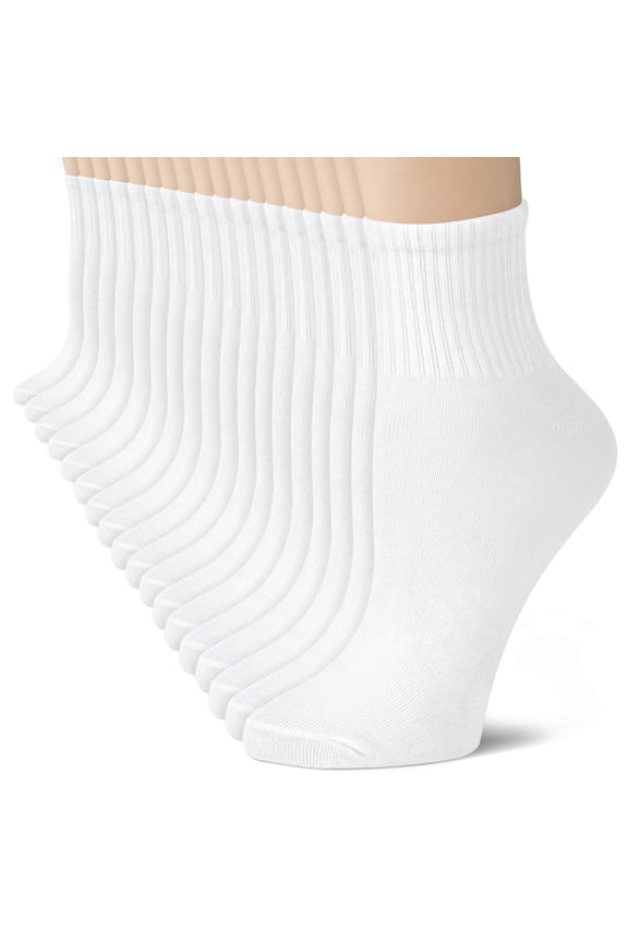 18 Pack Womens Mid Crew Socks Casual Ankle High Running Athletic Socks for Women