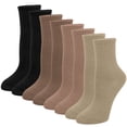 thumbnail image 1 of Loritta Secret 8 Pack Womens Mid Crew Socks Casual Ankle High Running Athletic Socks for Women, 1 of 6
