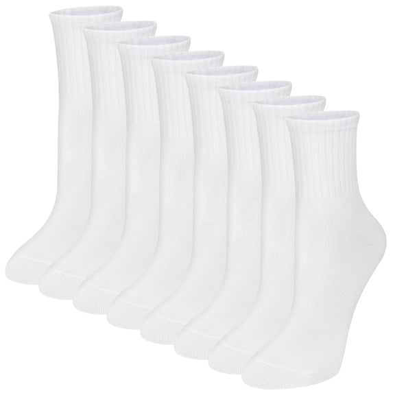 Smilooen 8 Pack Womens Mid Crew Socks Casual Ankle High Running Athletic Socks for Women
