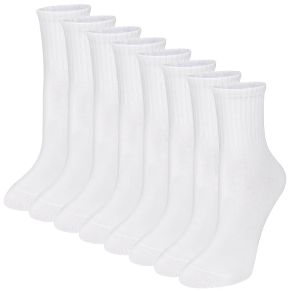 Smilooen 8 Pack Womens Mid Crew Socks Casual Ankle High Running Athletic Socks for Women