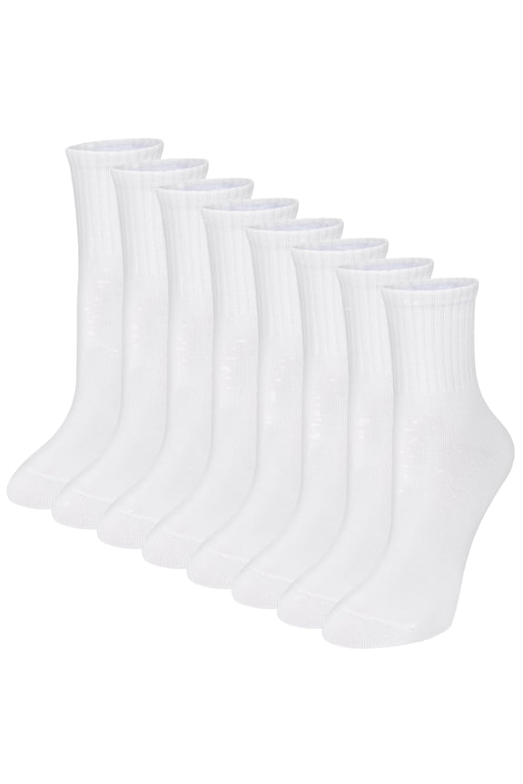 8 Pairs Womens Mid Crew Socks Casual Ankle High Running Athletic Socks for Women,Size 5-9