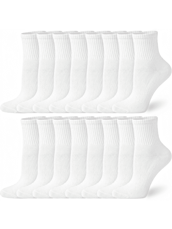8 Pairs Womens Mid Crew Socks Casual Ankle High Running Athletic Socks for Women,Size 5-9