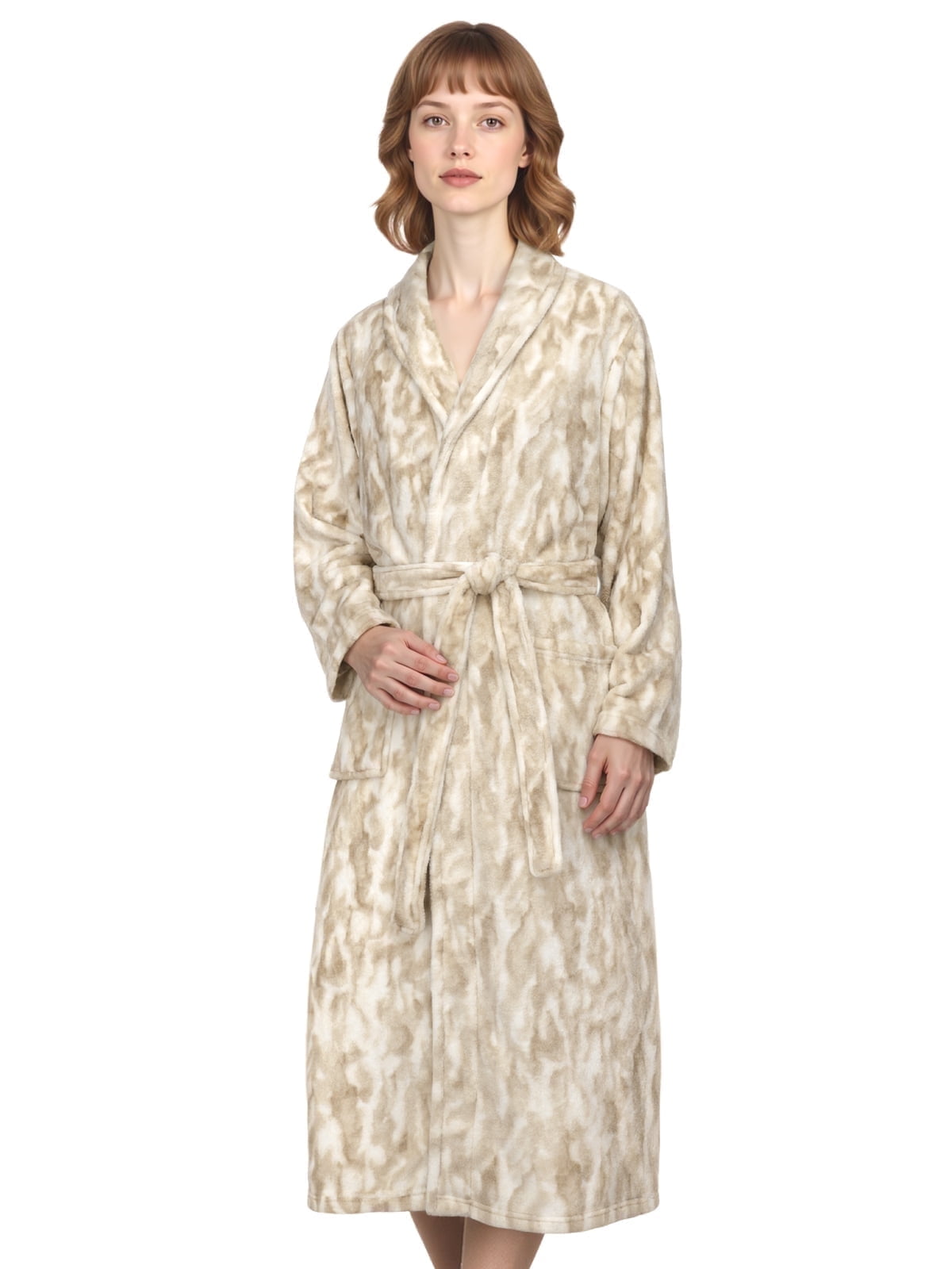 Smilooen Warm Robes for Women Hooded Soft Fluffy Bathrobe, Women’s ...