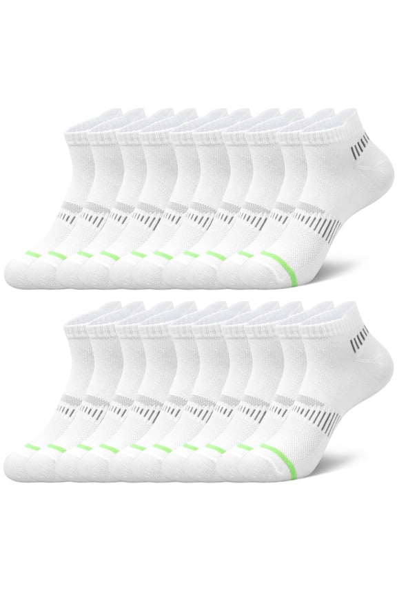 10 Pairs Women's Low Cut Ankle Socks Stretchy Breathable Athletic Socks for Women,Size 6-8