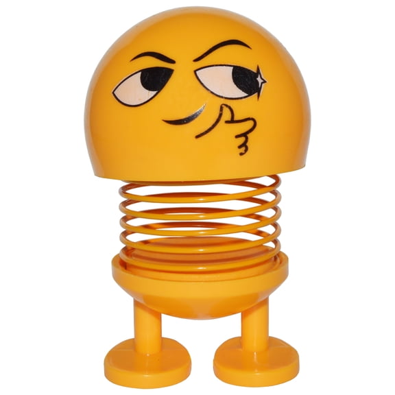 Smirking Face Bobblehead Figure Car Decoration - Cute Interior Decor Toy Party Favor Dashboard Ornament