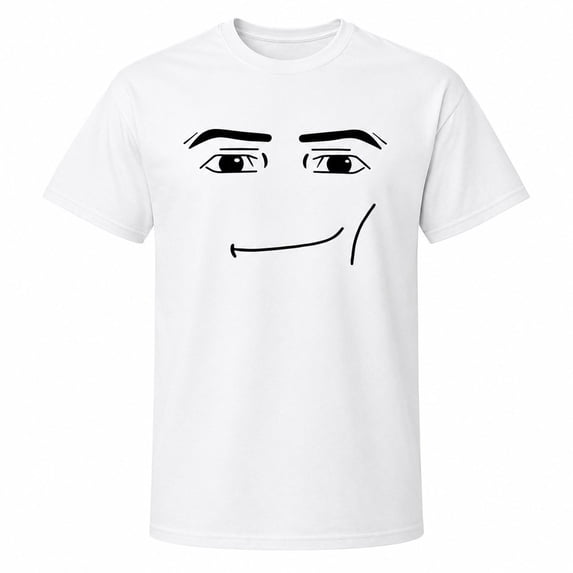 Smirking Face Graphic T-Shirt, Funny Meme Style Unisex Classic Tee
