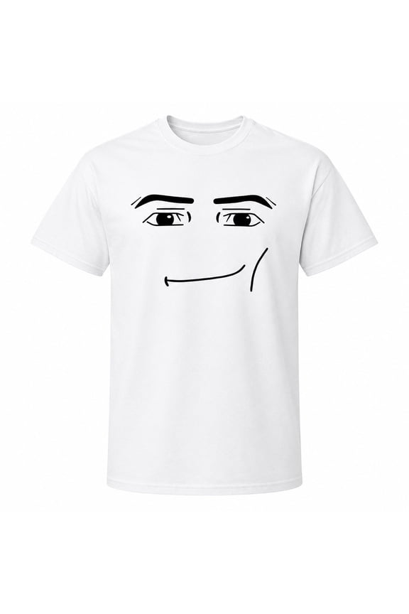 Smirking Face Graphic T-Shirt, Funny Meme Style Unisex Classic Tee