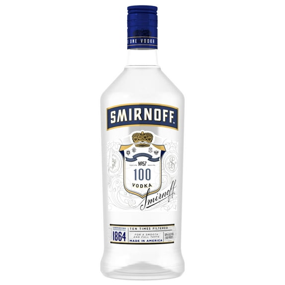 Smirnoff 100 Proof Vodka, 1.75 L, 50% ABV