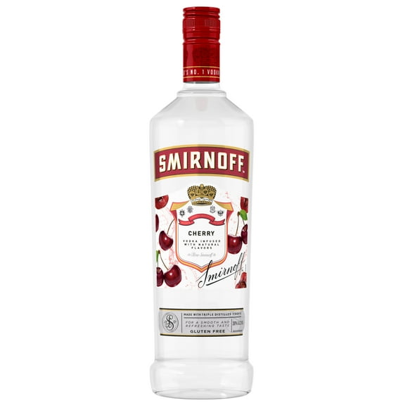 Smirnoff Cherry (Vodka Infused With Natural Flavors), 1 L, 30% ABV