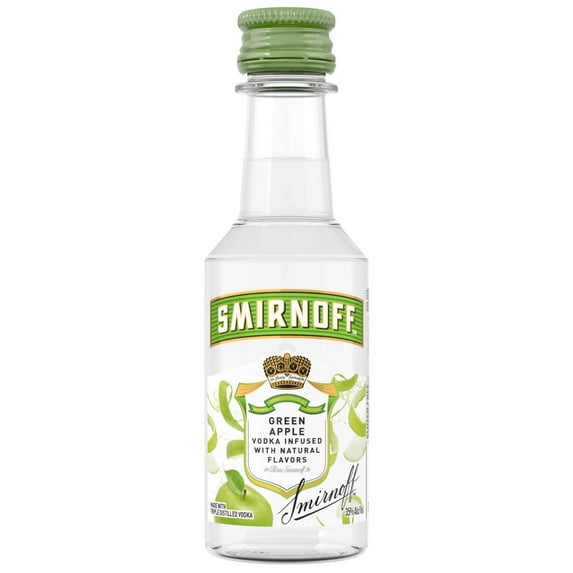 Smirnoff Green Apple (Vodka Infused With Natural Flavors), 50 mL, 30% ABV