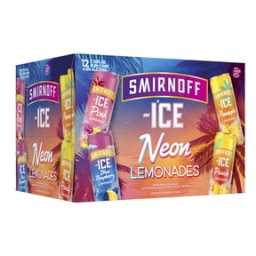 Smirnoff Ice Neon Lemonade Variety, 12 Pack, 12 fl oz Cans, 4.5% ABV