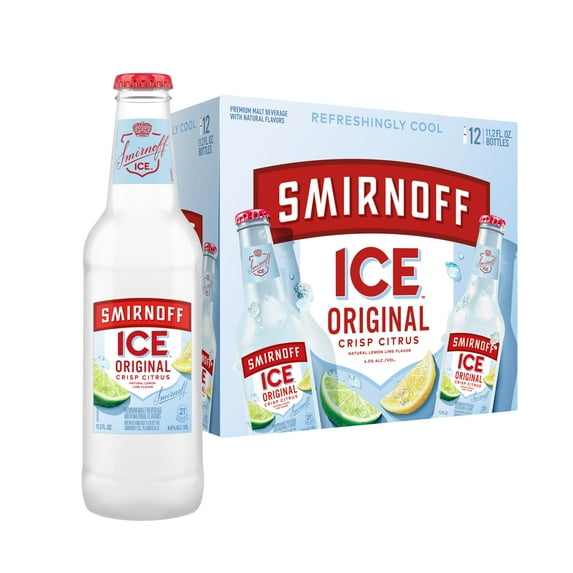 Smirnoff Ice Original, 12 Pack Bottles, 11.2 fl oz, 4.5% ABV