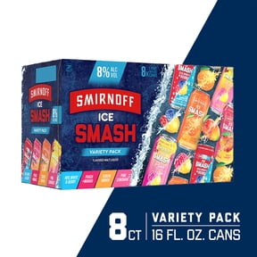 Smirnoff Ice Smash Variety, 8 pack, 16 fl oz Cans, 8% ABV