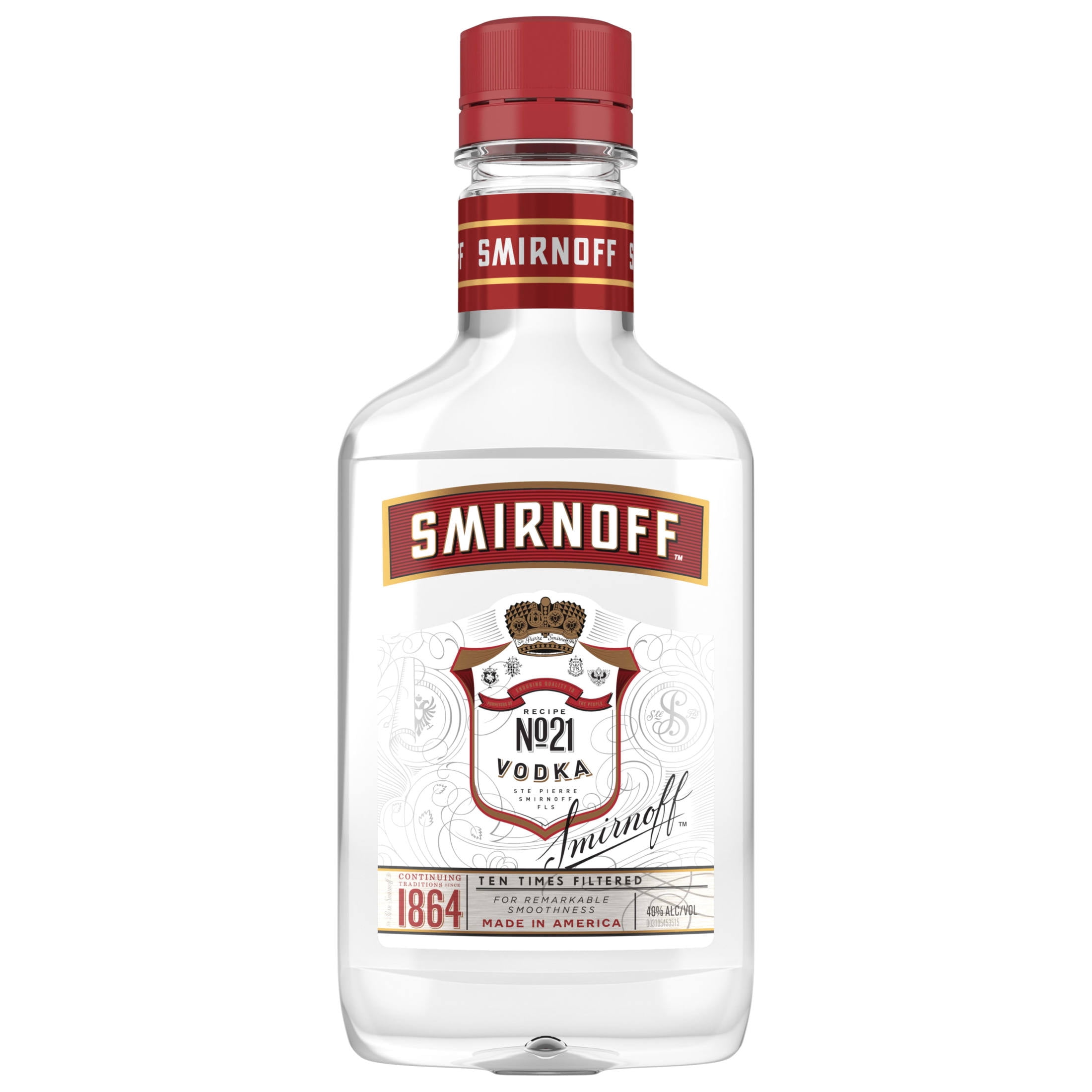 Smirnoff 21 80 Proof, 200 mL, 40% ABV, Kosher - Walmart.com