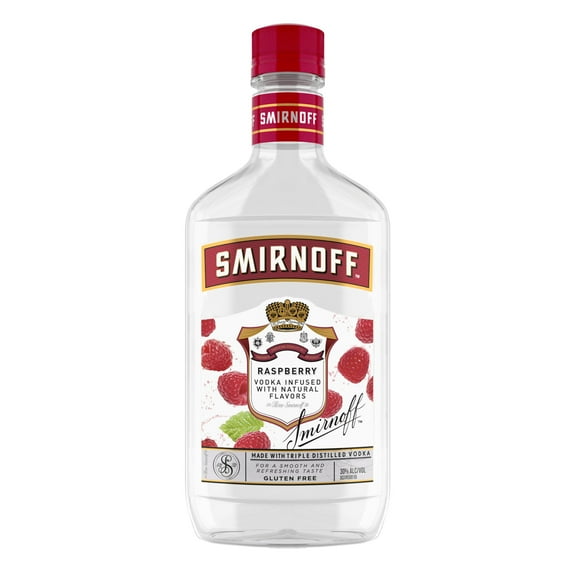 Smirnoff Raspberry (Vodka Infused With Natural Flavors), 375 mL PET Bottle, 30% ABV