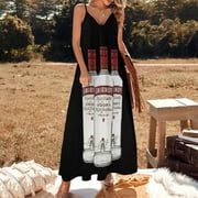 Smirnoff Vodka Alcohol Glass Bottle | Gift Sleeveless Dress dresses korean style summer dress womens