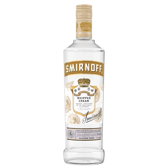 Smirnoff Whipped Cream (Vodka Infused With Natural Flavors), 750 mL, 30% ABV