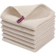 thumbnail image 1 of Smiry 100% Cotton Waffle Weave Kitchen Dish Cloths, Ultra Soft Absorbent Quick Drying Dish Towels, 12x12 Inches, 6-Pack, Beige, 1 of 7