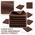 thumbnail image 1 of Smiry 100% Cotton Waffle Weave Kitchen Dish Cloths, Ultra Soft Absorbent Quick Drying Dish Towels, 12x12 Inches, 6-Pack,Coffee, 1 of 5