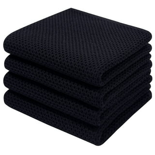 Thyme&Table Cotton Terry Kitchen Towels Set - Black & White - 2 Piece