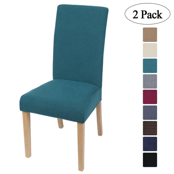 Smiry 2 Pack Chair Covers for Dining Room, Stretch Chair Protector Slipcovers, Teal