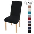 thumbnail image 1 of Smiry 6 Pack Chair Covers for Dining Room, Stretch Chair Protector Slipcovers, Black, 1 of 7