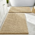 thumbnail image 1 of Smiry Bathroom Rugs Sets 2 Piece, Soft Absorbent Chenille Bath Rug Set, Non Slip Machine Washable Shaggy Bath Mats for Tub, Shower, and Floor (30x20+24x16, Beige), 1 of 7