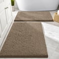 thumbnail image 1 of Smiry Bathroom Rugs Sets 2 Piece, Soft Absorbent Chenille Bath Rug Set, Non Slip Machine Washable Shaggy Bath Mats for Tub, Shower, and Floor (30x20+24x16, Camel), 1 of 6
