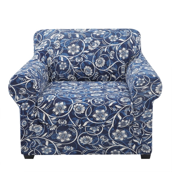 Smiry Couch Chair Cover with 1 Separate Cushion Cover, Stretch Elastic 1-Seater Sofa Cover, Baroque