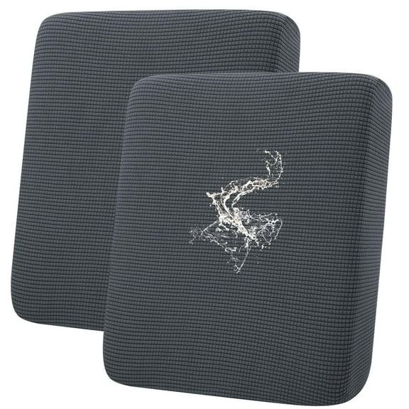 Smiry Couch Cushion Covers, Waterproof Couch Cover, Stretch Sofa Slipcovers, Washable Sofa Cushion Covers, Sofa Protective Cover Suitable for Pets and Kids (2 Cushion Loveseat, Grey)