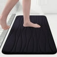 thumbnail image 1 of Smiry Memory Foam Bath Mat, Soft and Non-Slip Bathroom Rugs, Absorbent Bath Rugs 47"x"24, Black, 1 of 8