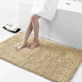 thumbnail image 1 of Smiry Luxury Chenille Bathroom Rugs, Extra Soft and Absorbent Bath Mat, Beige, 24"x47", 1 of 8