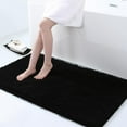 thumbnail image 1 of Smiry Luxury Chenille Bathroom Rugs, Extra Soft and Absorbent Bath Mat, Black, 24"x47", 1 of 9