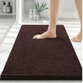 thumbnail image 1 of Smiry Luxury Chenille Bathroom Rugs, Extra Soft and Absorbent Bath Mat, Brown, 20"x30", 1 of 9