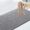 thumbnail image 1 of Smiry Luxury Chenille Bathroom Rugs, Extra Soft and Absorbent Bath Mat, Dark Grey, 35"x59", 1 of 8