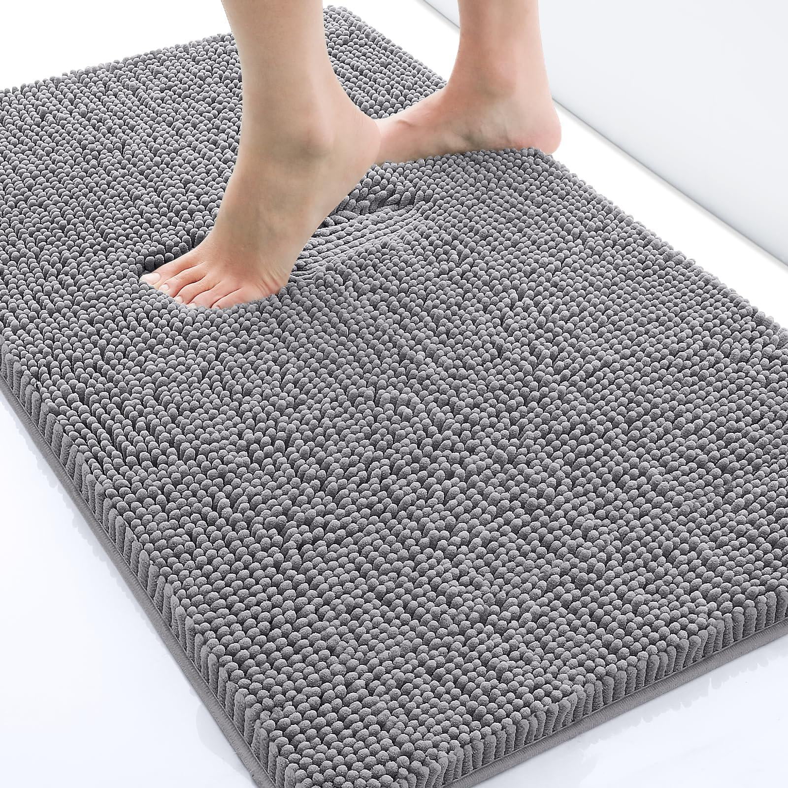 "Smiry Thick Plush Chenille Bathroom Rugs, Extra Soft, Absorbent Bath