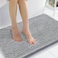 thumbnail image 1 of Smiry Luxury Chenille Bathroom Rugs, Extra Soft and Absorbent Bath Mat, Light Grey, 24"x35", 1 of 8