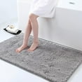 thumbnail image 1 of Smiry Luxury Chenille Bathroom Rugs, Extra Soft and Absorbent Bath Mat, Light Grey, 24"x47", 1 of 8
