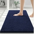 thumbnail image 1 of Smiry Luxury Chenille Bathroom Rugs, Extra Soft and Absorbent Bath Mat, Navy Blue, 16"x24", 1 of 7