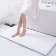 thumbnail image 1 of Smiry Luxury Chenille Bathroom Rugs, Extra Soft and Absorbent Bath Mat, White, 17"x47", 1 of 9