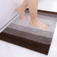 thumbnail image 1 of Smiry Luxury Chenille Bathroom Rugs, Shaggy Absorbent Bath Rugs, Non-Slip Bath Mats for Bathroom, 16x24, Brown, 1 of 7