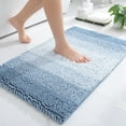 thumbnail image 1 of Smiry Luxury Chenille Bathroom Rugs, Shaggy Absorbent Bath Rugs, Non-Slip Bath Mats for Bathroom, 20x32, Blue, 1 of 7