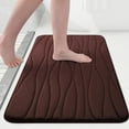 thumbnail image 1 of Smiry Memory Foam Bath Mat, Soft and Non-Slip Bathroom Rugs, Absorbent Bath Rugs 24"x16", Coffee, 1 of 8