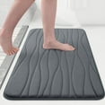 thumbnail image 1 of Smiry Memory Foam Bath Mat, Soft and Non-Slip Bathroom Rugs, Absorbent Bath Rugs 36"x"24, Dark Grey, 1 of 8