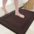 thumbnail image 1 of Smiry Memory Foam Bathroom Mat Rug 20" x 30", Ultra Soft Absorbent Bath Rug, Non-Slip Machine Washable Bath Carpet, Brown, 1 of 8