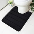 thumbnail image 1 of Smiry Memory Foam Bathroom rugs Toilet mats, U-Shaped Contour Carpet, 20" x 24", Black, 1 of 8