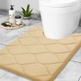 thumbnail image 1 of Smiry Memory Foam U-Shaped Bathroom Rugs, Soft & Non-Slip Toilet Rugs, Water Absorbent and Machine Washable Contour Bath Mats, 24"x20", Beige, 1 of 8
