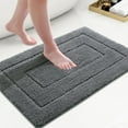 thumbnail image 1 of Smiry Microfiber Bathroom Rugs, 16"x24" Soft and Absorbent Bath Rugs, Non-Slip Machine Wash bath mats, Dark Grey, 1 of 6