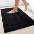 thumbnail image 1 of Smiry Microfiber Bathroom Rugs, 20"x30" Soft and Absorbent Bath Rugs, Non-Slip Machine Wash bath mats, Black, 1 of 6